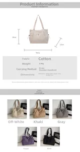 Detailed size specifications of the large capacity nylon tote bag with drawstring feature