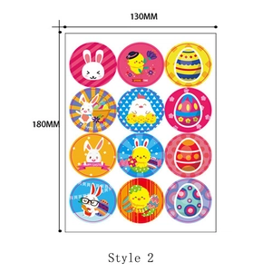 Happy Easter sticker sheets featuring colorful bunnies, eggs and chicks 180mm x 130mm