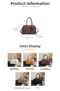Detailansicht der Boston Bag mit 26 cm Größe und fünf verfügbaren Farbvarianten zur Wahl