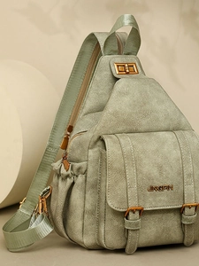 Vintage PU Leather Backpack Women Large Capacity Multi-functional Shoulder Bag Chest Bag Fashion Travel Satchel Fits iPad