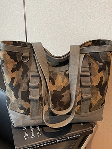 Sac Fourre-Tout en Denim Camouflage de Grande Capacité pour Femmes Sac à Épaule Tactique de Plein Air Avec Anneau en D