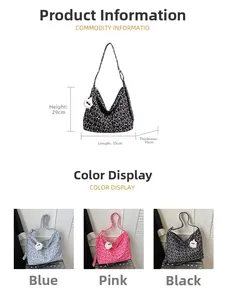Détails des dimensions 35x29x16cm et motifs floraux pour les grands sacs fourre-tout