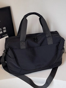 Women Large Capacity Duffel Bag Waterproof Nylon Travel Bag For Gym Sports Weekend Travel Shoulder Handbag With Shoe Compartment