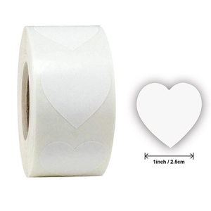 Étiquettes Autocollantes en Forme de Cœur Rouleau pour Décoration de Cadeau Sceau d'Enveloppe Fournitures de Papeterie