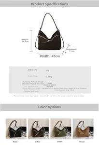 Detailed chart showing retro PU leather backpack dimensions and multi-color options