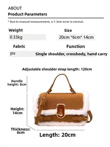 Guida alle taglie per borsa a tracolla in patchwork con misure dettagliate