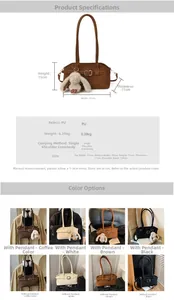 Guide des tailles et spécifications détaillées du sac à main rétro en cuir PU
