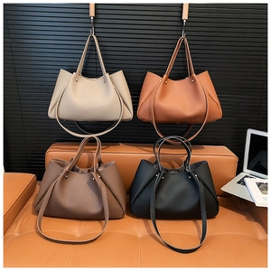 Detailed comparison of four luxury lychee pattern tote bags in beige, caramel, brown, and black