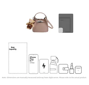 Detail view of pink bucket bag showing large capacity for iPad and daily essentials