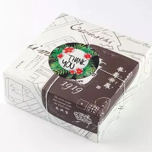 Floral wreath Thank You sticker roll for gift packaging with tropical leaves and red flowers