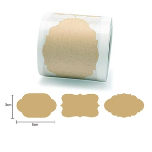 Etiquetas de papel kraft 5x3cm para regalos navideños y marcado de fecha de comida