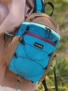 Lightweight Ripstop Nylon Outdoor Backpack Foldable Water Repellent Multi Pocket Contrast Color Travel Daypack For Hiking