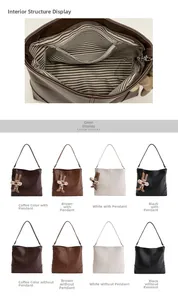 Detailed internal structure and color display of the large capacity tote bag