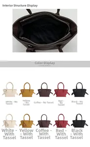 Detail view of the bucket bag interior featuring a zipper pocket and black lining
