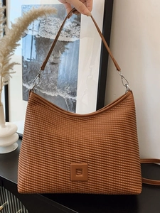 Borsa a Tracolla da Donna in Pelle PU con Texture a Nido d'Ape Grande Capacità Borsa a Spalla Hobo Minimalista per Ufficio