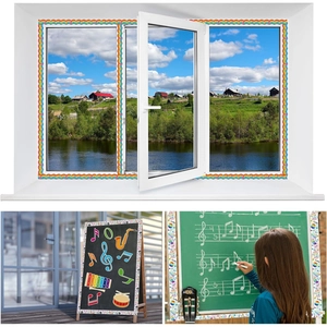 Rainbow wave and music theme bulletin board border stickers for classroom decoration
