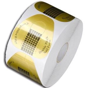 Moldes para Uñas Profesionales Forma de Herradura Oro Autoadhesivos Engrosados Guías de Extensión de Uñas para Arte en Gel