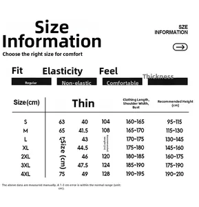Detailed size chart for the lattice fleece vest showing S to 4XL measurements and fit guide