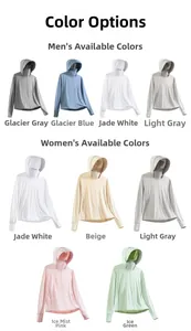Detailed color selection for lightweight breathable UPF 50+ hooded fishing jackets