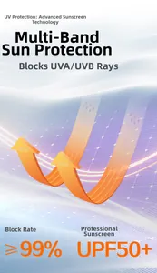 UPF 50+ sun protection fabric technology with 99% UV blockage for outdoor fishing shirts