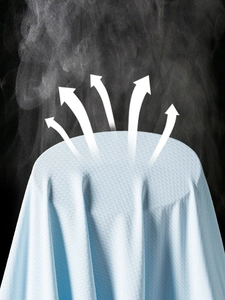 Breathable light blue ice silk sun protection hoodie showing airflow and cooling properties
