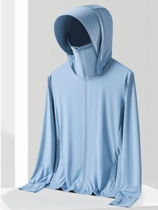 Unisex Sun Protection Clothing UPF50 Hooded Jacket Breathable Outdoor Fishing Hiking Quick Dry Lightweight Cool Touch Coat