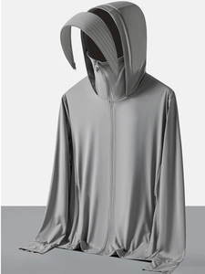 Vêtements Protection Solaire UPF50 Plus Homme Femme Veste Capuche Légère Respirante Pêche Plein Air Haut Manches Longues