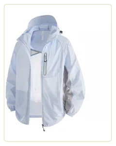 UPF 50+ sun protection jacket with breathable mesh underarms and secure chest pocket