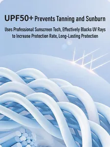 Microscopic view of breathable UPF 50+ UV protection fibers for summer outdoor sun jackets