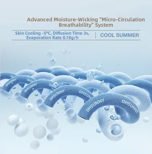 3D visualization of ice silk fabric showing breathable 3D fiber structure for cool summer pants