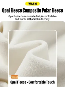 Wasserdichte 3-in-1 Winterjacke mit dickem cremeweißem Verbund-Polarfleece-Futter