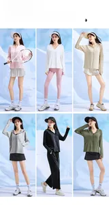 Women's outdoor UV protection jackets in six colors with thumb holes and hood