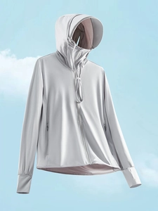UV Protection Jacket UPF50+ Sun Coat Breathable Quick Dry Hooded Lightweight Windbreaker With Detachable Brim For Men Women Outdoor Cycling