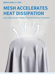 UPF 50+ breathable sun protection jacket in light grey showing airflow and cooling texture