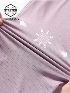 Damen Schnelltrocknendes Wander-T-Shirt aus pinkem Mesh-Gewebe mit hoher Elastizität