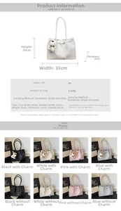 Tableau des tailles du cabas en cuir PU avec dimensions 35x25x12 cm et poids de 0,52 kg