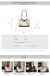 Tableau des tailles détaillé pour sac fourre-tout en cuir PU avec dimensions et poids