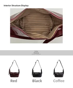 Internal layout and color selection of the large retro oil wax leather tote bag