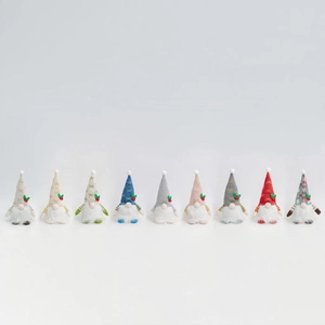 Ensemble de 9 gnomes de Noël festifs avec bonnets tricotés colorés et barbe blanche
