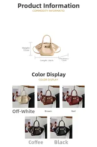 Detailansicht der Leder-Eimertasche für Damen mit Maßen und in 5 Farbvarianten