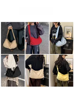 Détails du sac croissant en nylon imperméable décliné en six coloris sportifs variés
