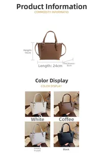 Detailed size specifications and four colors of the soft pebbled leather basket bag
