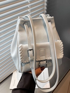 Sac Seau Bandoulière Femme en Cuir PU Mode Coréenne Avec Détail de Couture Tissé Boucle Magnétique Petit Sac à Épaule
