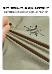 Close-up of high-elasticity breathable sun protection fabric showing 4-way stretch material