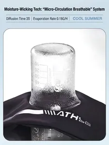 Men's ice silk cooling pants showing breathable fabric technology and moisture-wicking effect