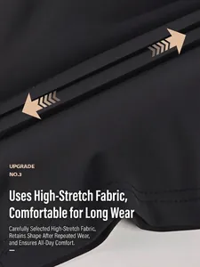 Men's ice silk pants with high elasticity and quick-dry breathable black fabric