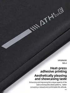 Men's ice silk outdoor pants featuring ATHLE heat-pressed silver logo and high elastic fabric
