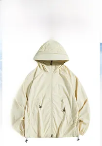 Détails de la veste de protection solaire d'extérieur imperméable avec capuche UPF 50