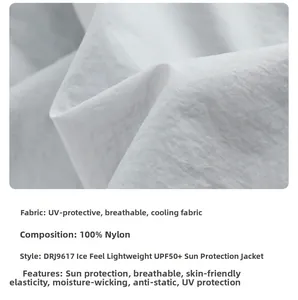 Détail macro du tissu blanc en nylon respirant et rafraîchissant avec UPF 50+