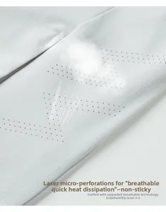Macro detail of breathable ice silk fabric with laser micropores for UV protection